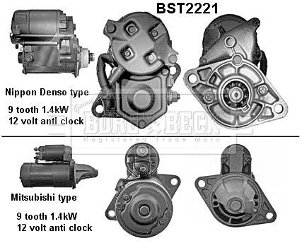BORG & BECK Käynnistinmoottori BST2221